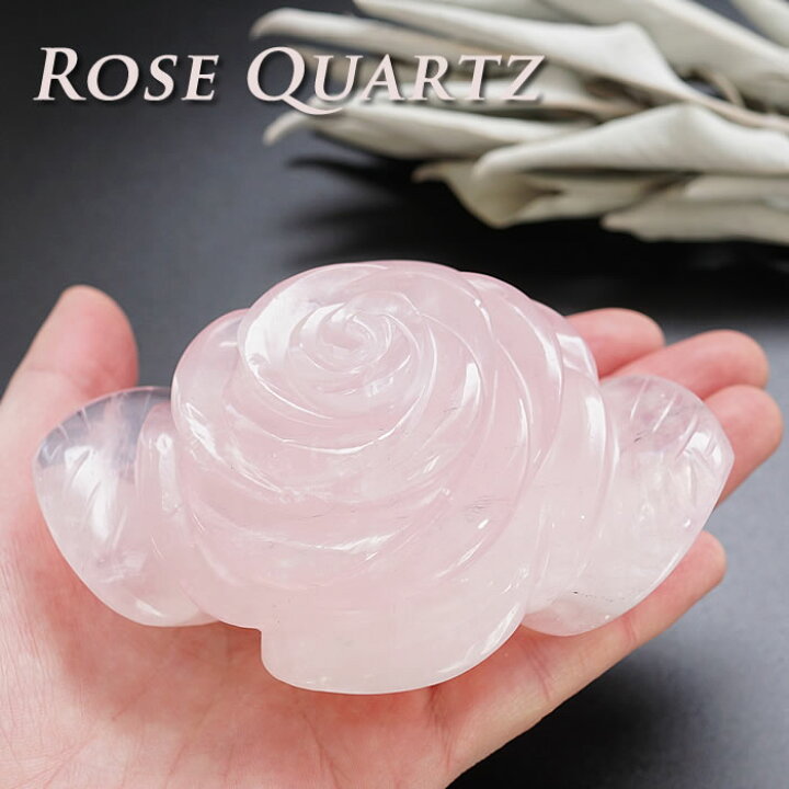 楽天市場】【一点もの】ローズクォーツ バラ(薔薇) インテリア 置物 