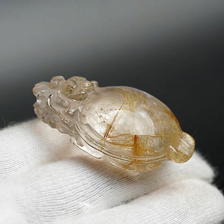 楽天市場】【一点物】【高品質】【風水アイテム】ルチルクォーツ 龍亀 
