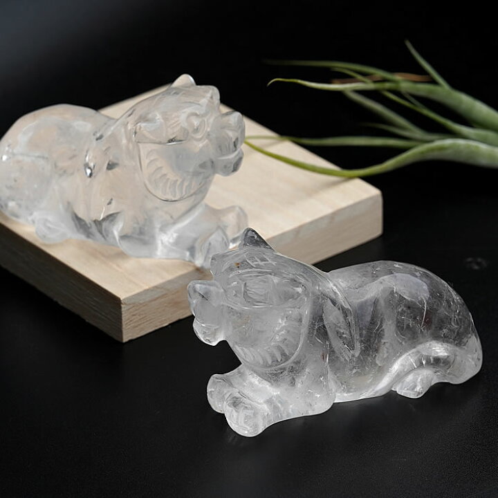 楽天市場】【数量限定】【希少】【風水アイテム】水晶 虎 約70mm 彫刻 