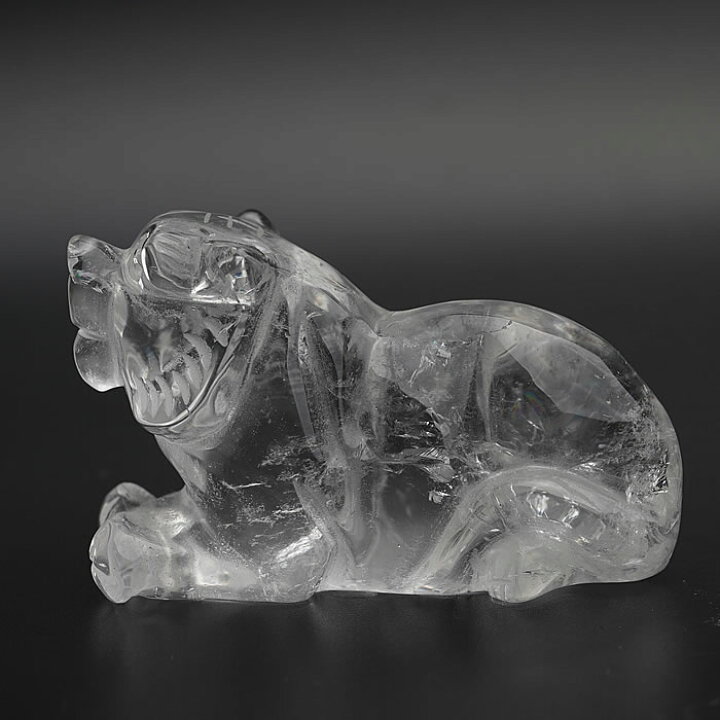 楽天市場】【数量限定】【希少】【風水アイテム】水晶 虎 約70mm 彫刻 
