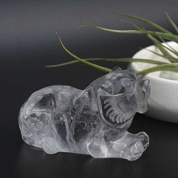 楽天市場】【数量限定】【希少】【風水アイテム】水晶 虎 約70mm 彫刻 