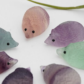 フローライト ハリネズミ 1個 インテリア 置物 天然石 パワーストーン フルオライト レインボーフローライト マルチカラーフローライト 蛍石 Fluorite hedgehog