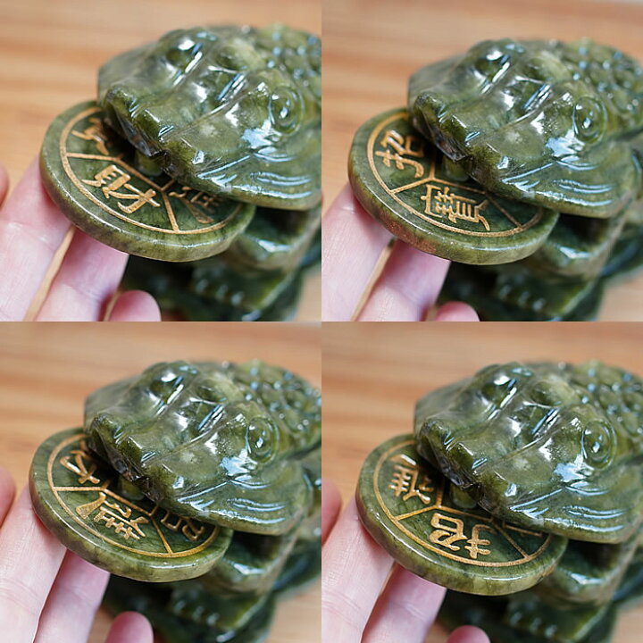 楽天市場】三脚銭蛙 ぜにがえる 風水 開運 金運の置物 サーペンティン 