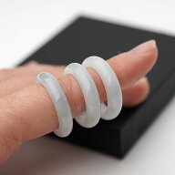 天然翡翠 指輪 くり抜きリング 天然石 パワーストーン 天然石リング jade ring リング 天然本翡翠 ミャン…