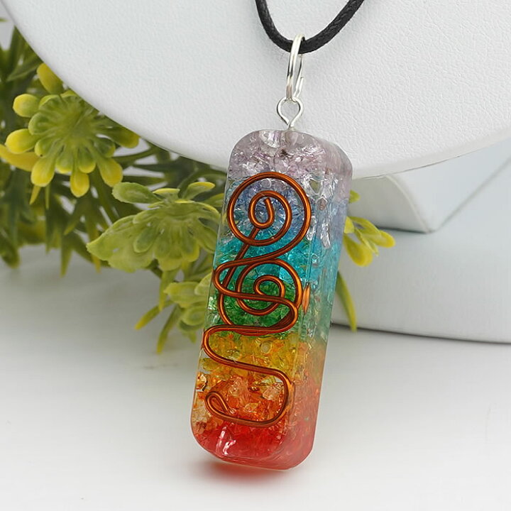 楽天市場】オルゴナイト チャクラカラー ペンダントトップ ネックレス  