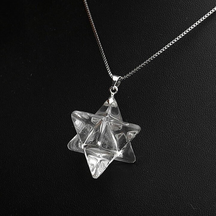 楽天市場】天然水晶 マルカバスター ペンダントトップ ネックレス 