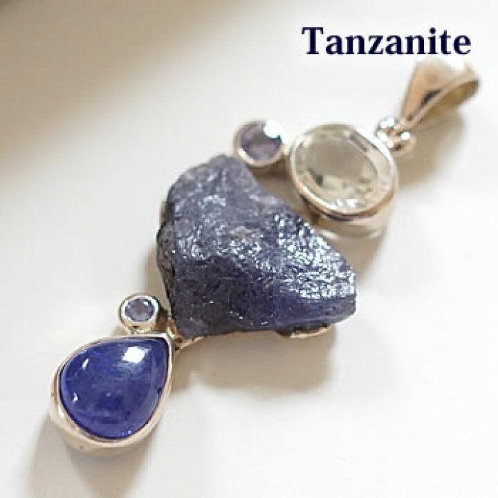 楽天市場】【一点もの】タンザナイト・ホワイトトパーズ ペンダント 