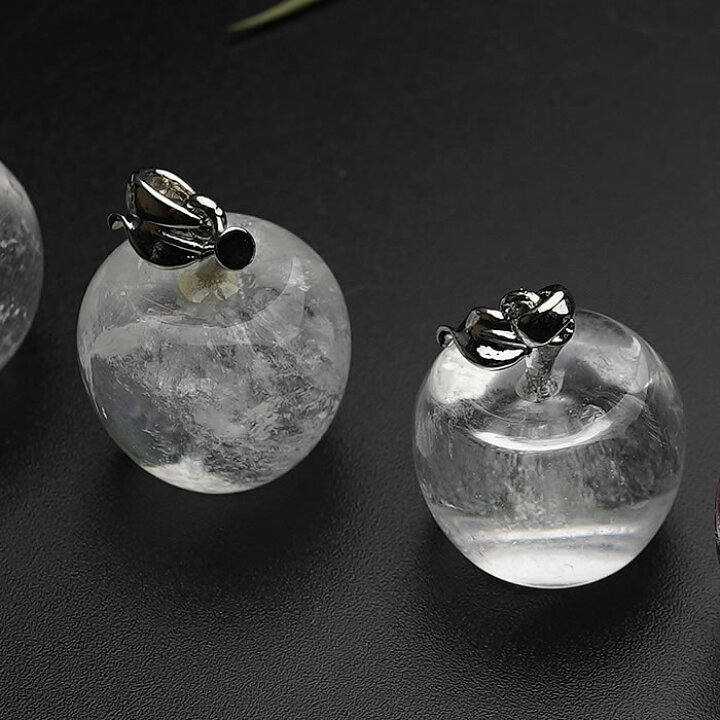楽天市場】水晶 りんご ペンダントトップ ネックレス 天然石 