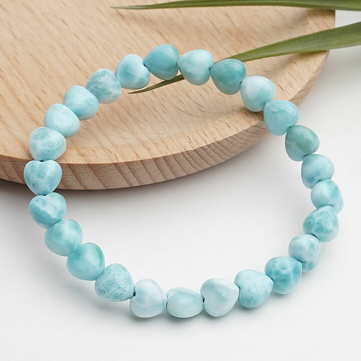 楽天市場】【一点物】【高品質】ラリマー ハート ブレスレット 天然石  