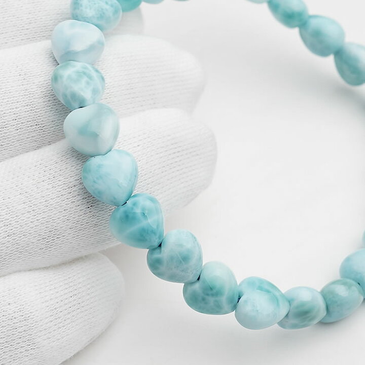 楽天市場】【一点物】【高品質】ラリマー ハート ブレスレット 天然石  