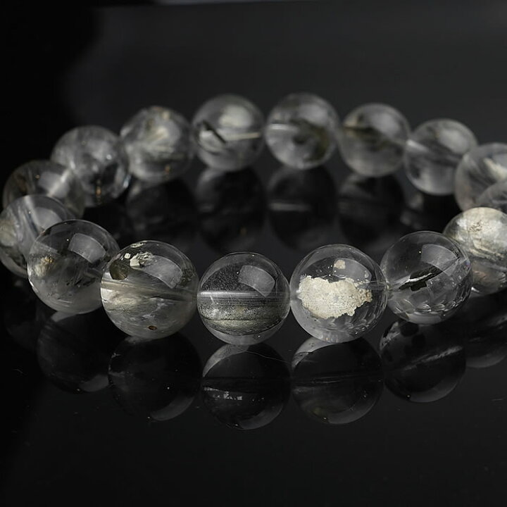 楽天市場】【一点物】【希少】天然パイライトinクォーツ 約13～14mm 天然石「バイライトインクォーツ」ブレスレット・新品未着用