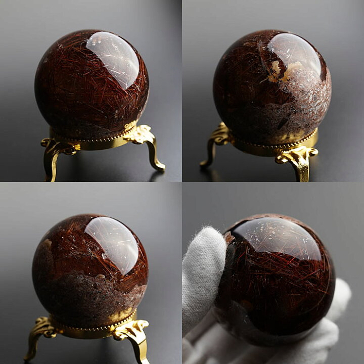 楽天市場】【一点物】【希少】ガーデンルチルクォーツ 丸玉 スフィア  