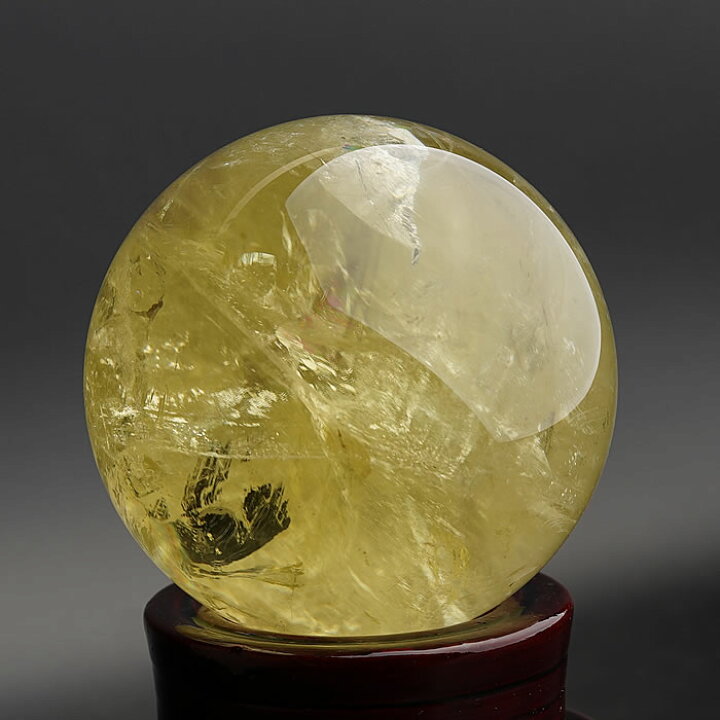 楽天市場】【一点物】【希少】【台座付き】シトリン レインボー入り 約  