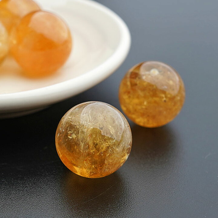 楽天市場】【1個】シトリン 17mm 丸玉 スフィア 天然石 パワーストーン  