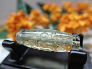 【リビアングラス天珠】 逆九眼天珠 約4.5g 【鑑別済み】 【一点物】 【※注意事項あり】