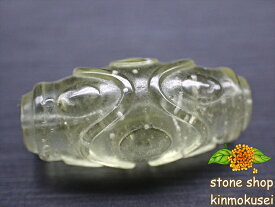 【リビアングラス天珠】 九眼天珠 約2.8g 【鑑別済み】 【稀少クリストバライト入り】 【一点物】 【※注意事項あり】