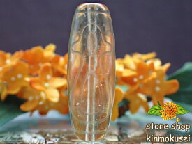 【リビアングラス天珠】 財神天珠 約5.9g 【鑑別済み】 【稀少クリストバライト入り】 【一点物】