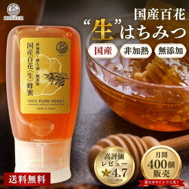 はちみつ 国産 純粋 非加熱 300g HONEY.K 【京都産/生はちみつ】 スタンドパック 蜂蜜 百花蜜 無添加 高級 ギフト プレゼント お歳暮 パン ヨーグルトに