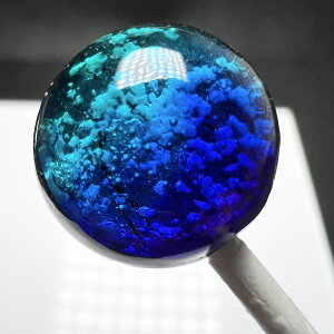 タケトミブルー ホタルガラス 14mm 10粒セット とんぼ玉 蓄光 夜光タイプ 送料無料