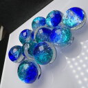 カビラブルー ホタルガラス 10mm 10粒セット とんぼ玉 蓄光 夜光タイプ 送料無料