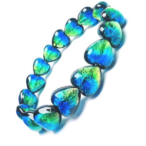 ケラママリン 12mm ハード ブレスレット ホタルガラス とんぼガラス とんぼ玉 蓄光 夜光タイプ 送料無料