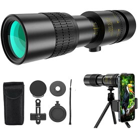 単眼鏡 高倍率 100倍 単眼鏡 高倍率 単眼鏡 望遠鏡 10-300x40望遠鏡 スマホ用カメラレンズ-4K 高倍率 ズー