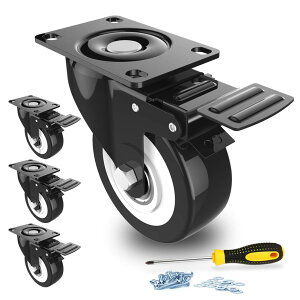 �C���` �L���X�^�[ �v���[�g�� �ԗ� �u���[�L�t�� ���ϋv�� �P�ω׏d68kg 360�x��] �É� 4�Z�b�g �~���[�g�V(wi005)