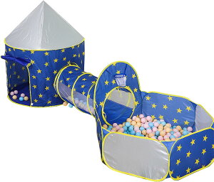 キッズテント ボールプール トンネル 子供用テント 3点セット 折り畳み式 子供テント 室内テント コンパクト おしゃれ 簡(wr125)