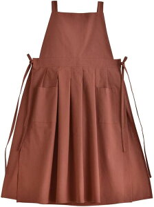 エプロン レディース H型 ポケット 保育士 ワンピース 大人 北欧 カフェ カフェエプロン 母の日 ガーデニング サロン (xg215)