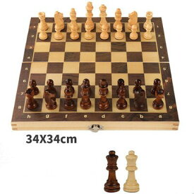 送料無料 チェス マグネットコマ 磁性コマ 木製コマ アンティーク 木製チェスセット 木製風 ボードゲーム 折りたたみ式 収納可能 寄木細工のチェス盤