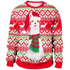 女性クリスマスセーターファニースノーフレークプリントアグリープルオーバージャンパープルオーバースウェットシャツ