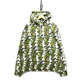 SUPREME×THE NORTH FACE NT52301I 23AW Leaf Hooded P/O Sweat Shirt スウェットパーカー ホワイトリーフプリント L 正規品 / 32920【中古】