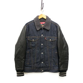 JUNYA WATANABE COMME DES GARCONS ギャルソン × LEVIS リーバイス 品番 WH-J918 裏地ボア 袖レザー デニムジャケット M 正規品 / 32797【中古】