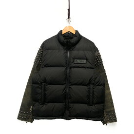 SUPREME シュプリーム × UNDERCOVER アンダーカバー Puffer Jacket 袖レザー スタッズ 加工 ダウンジャケット ブラック M 正規品 / 33224【中古】