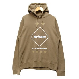 FCRB 19AW FCRB-192110 EMBLEM PULLOVER HOODIE エンブレム スウェット パーカー ベージュ系 サイズL 正規品 / 34040【中古】