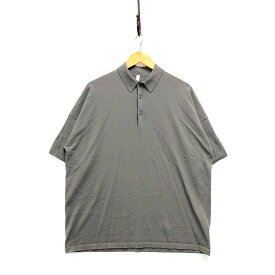 BRIEFING ブリーフィング 品番 BRM223M11 MENS WASHABLE RELAX FIT HS KNIT POLO ポロシャツ 半袖 グレー サイズL 正規品 / B3827【中古】