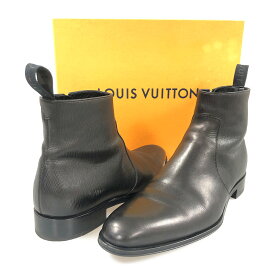 LOUIS VUITTON ルイ・ヴィトン サイドジップ エピ レザー シューズ ブーツ ブラック サイズ9=27~27.5cm 正規品 / 31137【中古】