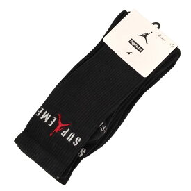 SUPREME シュプリーム Crew Socks(2 Pack) ジョーダン クルーソックス 靴下 ブラック サイズXL(27~29cm) 正規品 / 35588【中古】