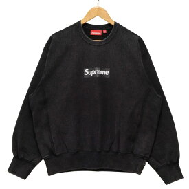 SUPREME シュプリーム 25SS Washed Box Logo Crewneck ウォッシュド ボックスロゴ スウェット ブラック サイズ M 正規品 / 45014【中古】