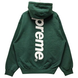 SUPREME シュプリーム Satin Applique Hooded Sweatshirt ロゴ スウェットパーカー グリーン サイズXL 正規品 / 50710【中古】