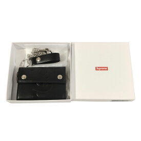 SUPREME シュプリーム 25AW Leather Chain Wallet レザー チェーン ウォレット ブラック 正規品 / 45089【中古】