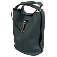 HERMES エルメス Seau Mousqueton Bag ソー・ムスクトン レザー バッグ グレー 正規品 / 41063【中古】