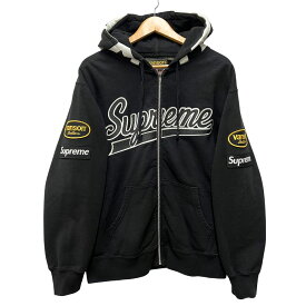 SUPREME シュプリーム 21SS Vanson Leather Spider Web Zip Up Hooded Sweatshirt ジップ パーカー ブラック サイズ M 正規品 / 55180【中古】