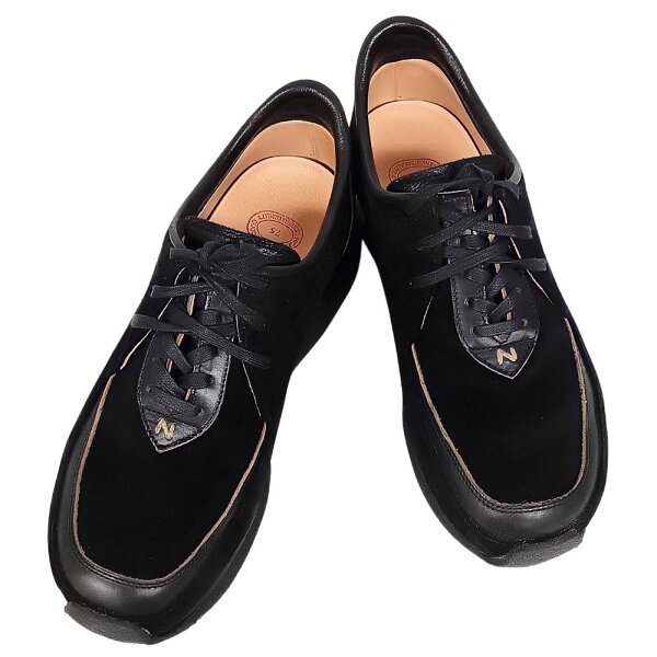 NICENESS ナイスネス NN-4402F16 OSCAR KUDU LEATHER TRAINER シューズ スニーカー ブラック サイズ7.5=26~26.5cm 正規品 / 41332【中古】