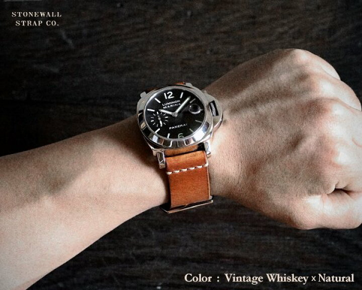 楽天市場】STONEWALL for PANERAI Strap ブラック x ブルー カテゴリ 