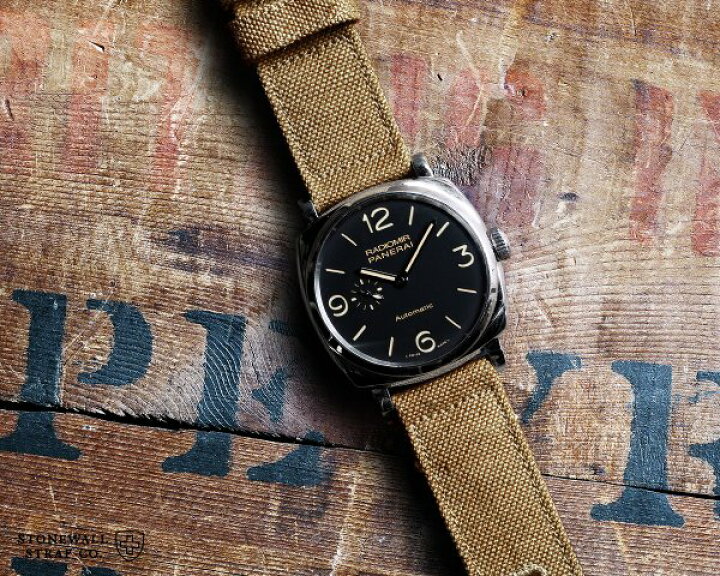 楽天市場】STONEWALL for PANERAI キャンバス ストラップ スイス軍 