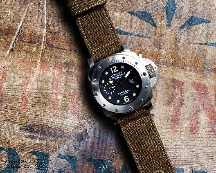 楽天市場】STONEWALL for PANERAI キャンバス ストラップ スイス軍 
