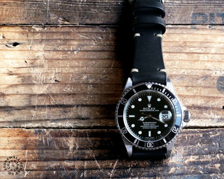 楽天市場】STONEWALL for SUBMARINER Strap ブラック x ナチュラル  