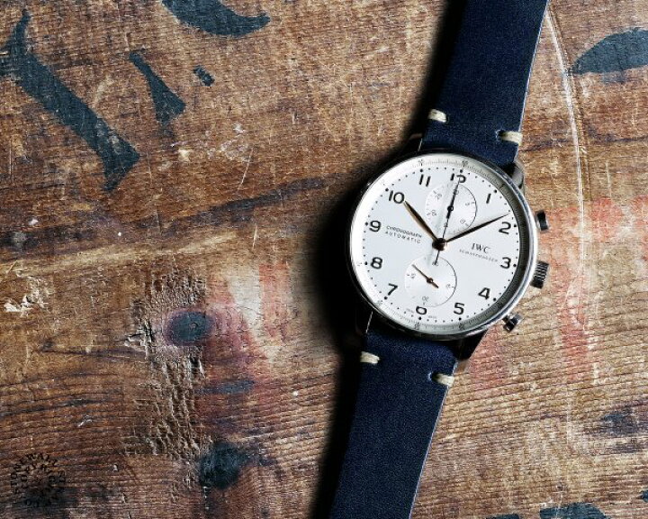 楽天市場】STONEWALL for IWC ストラップ クラシック ネイビー x 