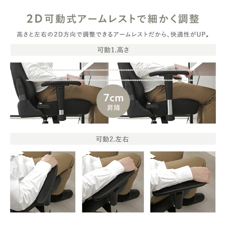 楽天市場】デスクチェア ゲーミングチェア スタンダード オレンジ 約幅 